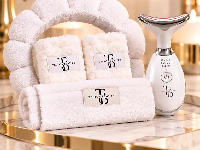 Selfcare Set i vitt bredvid en vit TericaLift 2.0